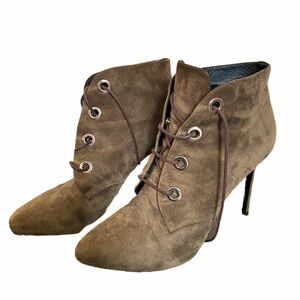 BELSTAFF lace up heel  boot suede bootie